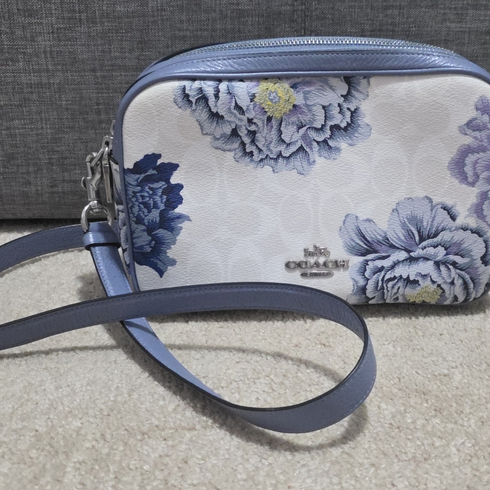 Coach Jes Crossbody In Signature Canvas,Kaffe Fassett Print LIMITED EDITION 